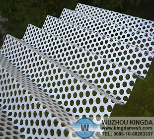 Perforated corrugated metal sheet