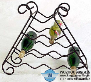 Steel mesh wine rack