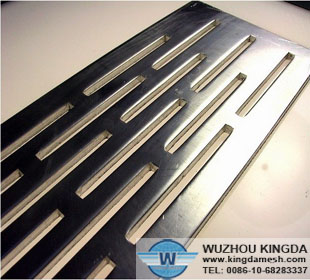 Sheet metal with slotted holes