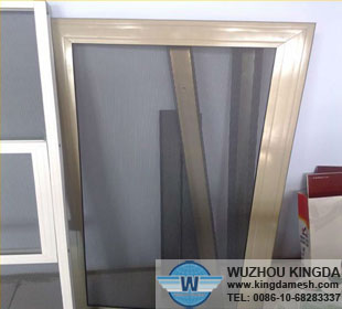 Powder coated security window screen