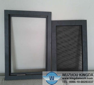 Stainless black coated window screen