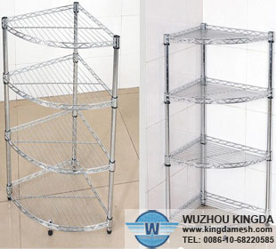 Wire metal shelves