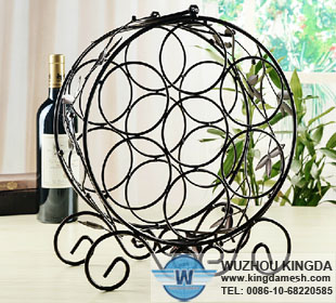 Wire mesh wine holders