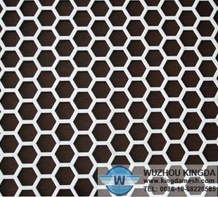 Hexagon hole perforated sheets