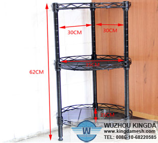 Round metal wire kitchen rack