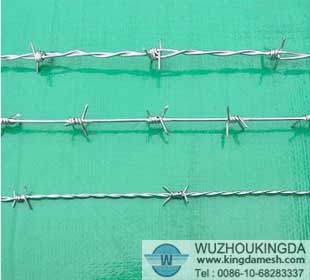 4 inches barbed distance barbed wire