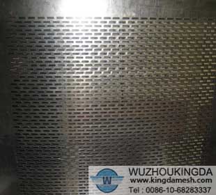 Perforated stainless steel panel