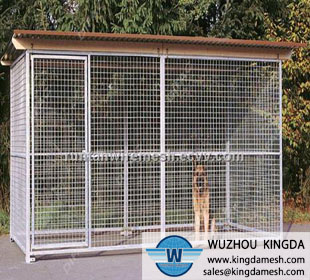 Wire mesh dog cage