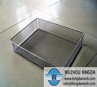 Stainless wire sterilization basket
