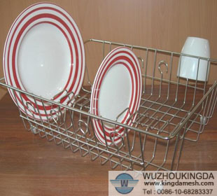 Large stainless steel dish drainer