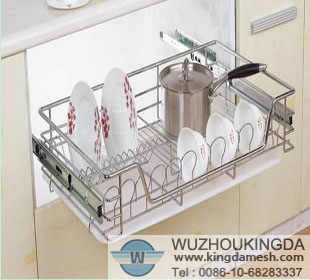 Wire baskets for kitchen cupboards